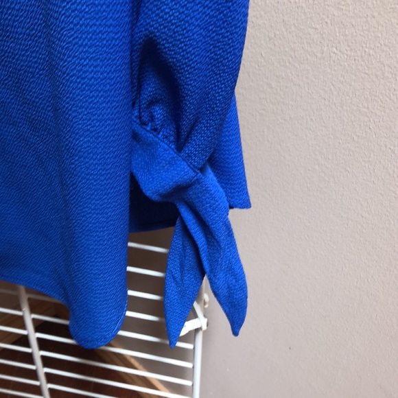 Cobalt Blue off the shoulder top - Picture 2 of 3